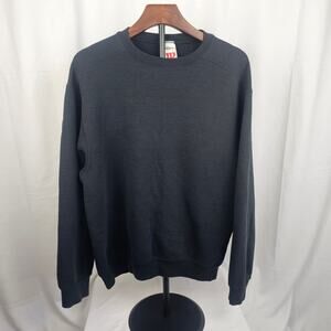 Vintage Wilson Black Crewneck Sweatshirt 90s Made in Mexico L Sportswear